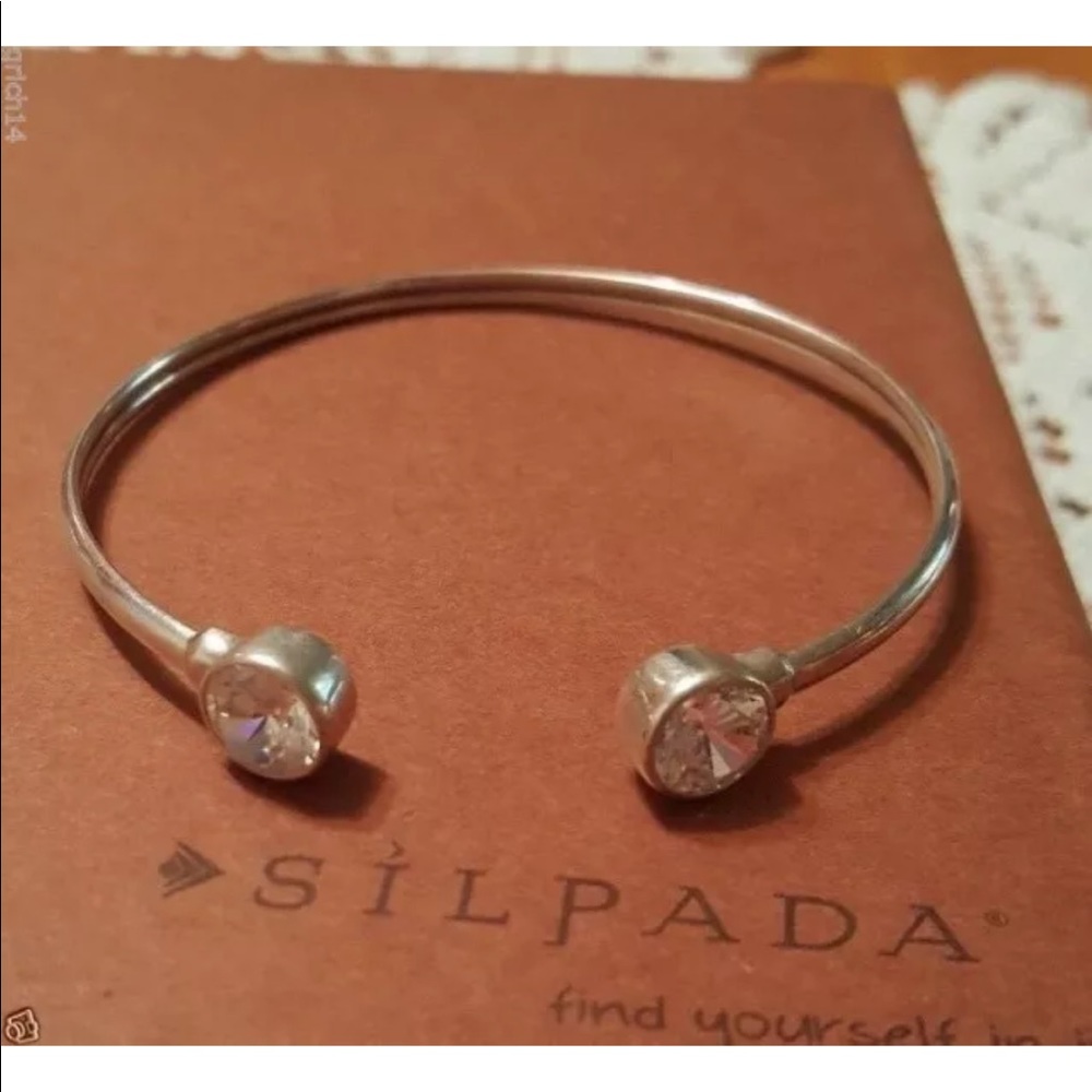 Silpada Sterling Silver Punctuation Cuff Bracelet - Picture 2 of 8